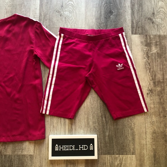 Adidas Originals Sleek 3 Stripes Cycling Set - Picture 7 of 8
